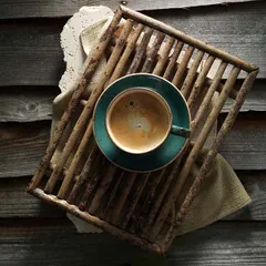 Чашка чайная «Крафт Блю» фарфор 455мл D=120/45,H=85мм синий,коричный, изображение 3