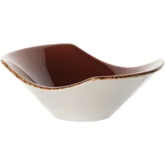 Салатник «Террамеса Мокка» фарфор 240мл D=165,H=60,L=170,B=130мм тем.корич.