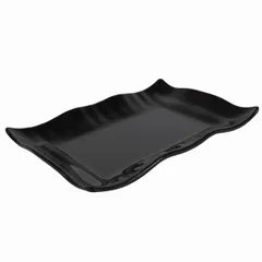 Serving dish “Wave” plastic ,H=40,L=195,B=287mm black