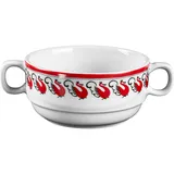 Broth cup “Mezen” Prince Swan  porcelain  380 ml  D=95/115, H=60mm  white, red