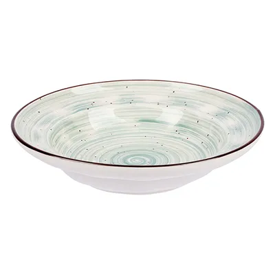 Тарелка глубокая «Пастораль» фарфор 350мл D=23см зелен., Цвет: Зеленый, изображение 2