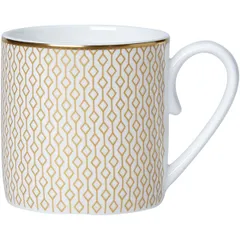 Coffee cup “Diamond”  bone porcelain  100 ml  D=6 cm  gold, white