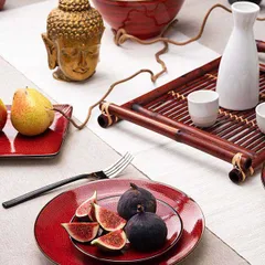 Тарелка «Джаспер» прямоугольная фарфор ,H=20,L=232,B=172мм белый,красный, изображение 2