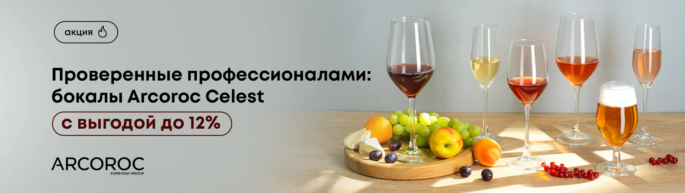Проверенные профессионалами: бокалы Arcoroc Celest с выгодой до 12%