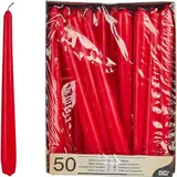 Свечи[50шт] параф.со стеар. D=25,H=245,L=255,B=190мм красный