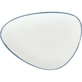 Тарелка «Органика» мелкая фарфор ,L=28,B=20,5см белый,синий