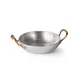 Сковорода для подачи «Арго» с двумя ручками алюмин.,латунь 450мл D=140,H=35мм серебрист.