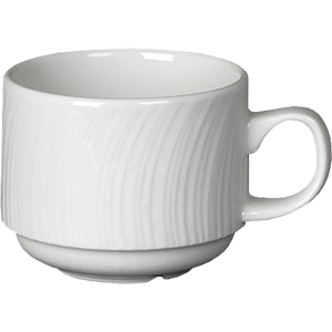 Чашка чайная «Спайро» фарфор 213мл D=80,H=65мм белый, Объем по данным поставщика (мл): 213