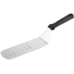 Kitchen spatula perforated  metal, plastic , H=37.5 cm  metallic, black