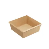 Контейнер бумажный OneClick картон 1,25л ,H=65,L=165,B=165мм св.корич.