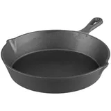 Frying pan cast iron D=250,H=52,L=365mm black