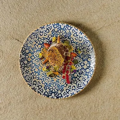 Тарелка «Альхамбра» мелкая фарфор D=21см синий,белый, изображение 3