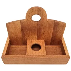 Салфетница секции 61х61мм бук ,H=16,L=20,B=11,5см св. дерево, изображение 2