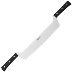 Нож кухонный д/сыра 2ручки «Универсал» сталь нерж.,полиоксиметилен ,L=59/29см черный,металлич.