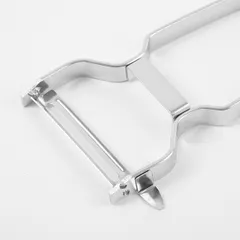 Нож для чистки овощей и фруктов сталь нерж. ,L=110,B=55мм металлич., изображение 2