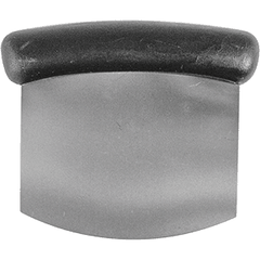 Dough scraper round, flexible  steel, plastic , L=125/110, B=85mm  metallic, black