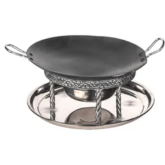 Набор для подачи саджа без крышки 2 предмета сталь нерж.,тефлон D=29,5,H=23см серебрист., изображение 4