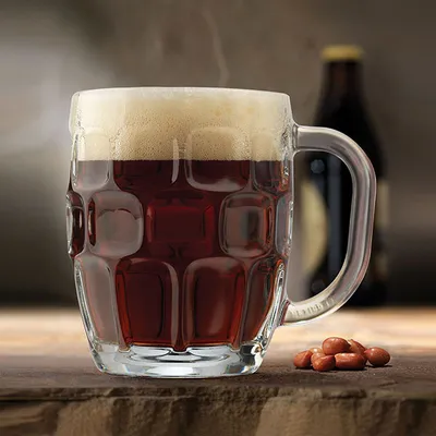 Кружка для пива «Димпл Штейн» стекло 0,57л D=90/70,H=121,B=130мм прозр., изображение 2