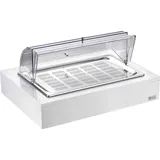 Станция буфетная для охлаждения сталь нерж.,мдф ,H=30,L=64,B=46см белый