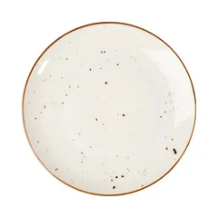 Тарелка «Париж» фарфор D=25см белый,коричнев., Диаметр (мм): 250