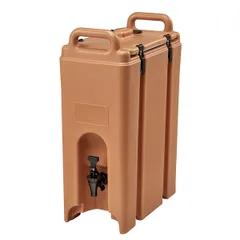 Thermal container for drinks with tap  polyethylene  17.9 l , H=62, L=42, B=23 cm  beige.