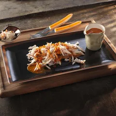 Соусник «Кото» фарфор 45мл ,H=3,L=10,B=6см черный,коричнев., изображение 2