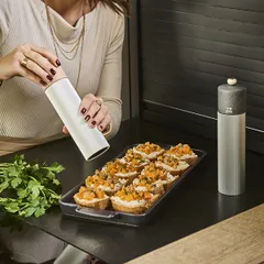 Мельница для перца «Лайн» металлический механизм бук,алюмин. ,H=22см граф., изображение 2