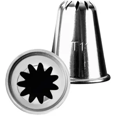 Pastry nozzle “11-pointed star”  stainless steel  D=35/20, H=40mm  metal.