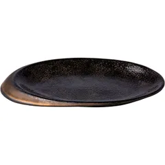 Plate “Ro design bai kevala” oval ceramics 20ml ,H=20,L=258,B=185mm black