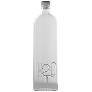 Бутылка «H2O» с пробкой стекло 1,5л D=9,H=32см