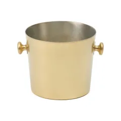 Ведро для льда «Брасс» с лужением внутри латунь 1,3л D=13,5,H=12см золотой