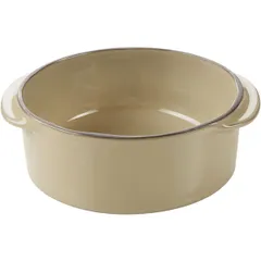 Casserole for serving with a lid “Karakter”  ceramics  250 ml  D=12, H=5cm  beige.