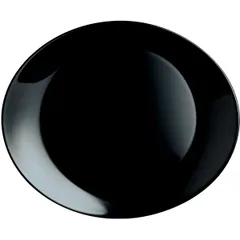 Plate “Evolution Black” for steak glass ,H=3,L=30,B=26cm black