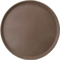 Поднос прорезиненный круглый «Проотель» пластик D=27,5см коричнев.