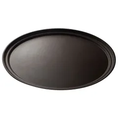 Rubberized oval tray  fiberglass , L=68.5, B=56cm  brown.