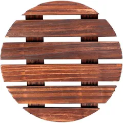 Подставка под горячее круглая сосна D=180,H=17мм коричнев.