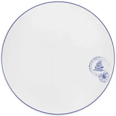 Plate “Transatlant” small  ceramics  D=280, H=24mm  white, blue