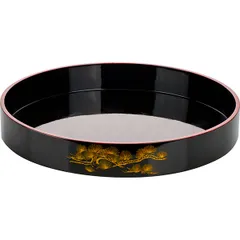 Sushi dish  plastic  D=36, H=5cm  black, yellow.