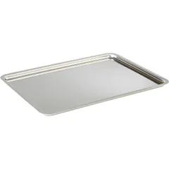 Rectangular tray  stainless steel , L=43.5, B=32.5 cm  silver.