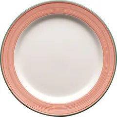 Plate “Rio Pink” small  porcelain  D=157, H=15mm  white, pink.