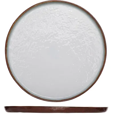 Тарелка мелкая керамика D=27,5см серый