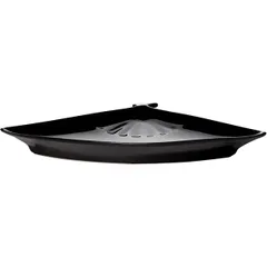 Блюдо «Кунстверк» веер фарфор ,H=18,L=230,B=180мм черный, изображение 2