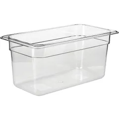 Gastronorm container (1/3)  polycarbonate  5.3 l , H=15, L=32.5, B=17.6 cm  transparent.