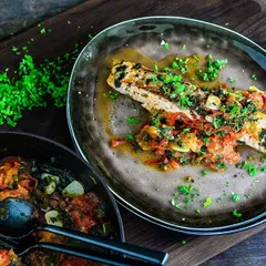 Тарелка «Пьюр» овальная керамика ,L=20,B=17см зелен., изображение 2