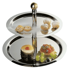 Этажерка 2 яруса для фруктов сталь D=32/38,H=33см металлич.