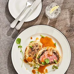 Тарелка «Бид Блэк Бэнд» фарфор D=20см белый,черный, изображение 3