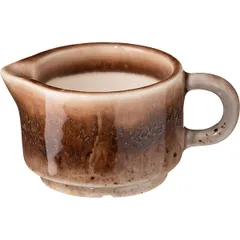 Creamer “Marron Reativo”  porcelain  50 ml  D=65, H=40mm  brown, brown