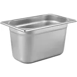 Gastronorm container (1/4)  stainless steel  4.1 l , H=15, L=26.5, B=16.2 cm  metal.