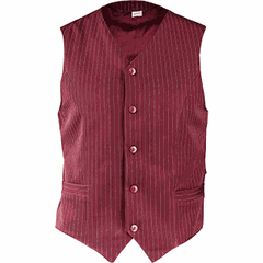 Vest size 42 polyester burgundy,white
