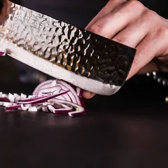 Нож кухонный «Нара» сталь нерж.,дерево ,L=300/165,B=50мм металлич.,тем.дерево, изображение 3